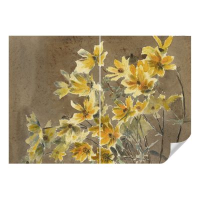 Papier Peint Autocollant Wallfluent 208x146 cm Bouquet Ensoleillé Pour Les Amoureux De La Nature Et De L'art