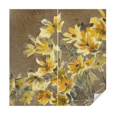 Papier Peint Autocollant Wallfluent 250x250 cm Bouquet Ensoleillé Pour Les Amoureux De La Nature Et De L'art