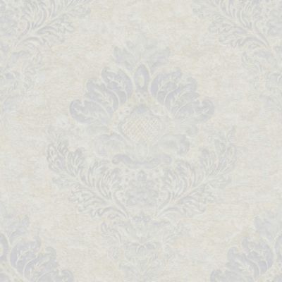 Papier peint baroque damassé (10mx 0.53 m - Gris Perle)
