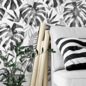 Papier peint botanique et plantes tropicales - 85x260 cm (l x h)