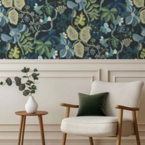 Papier peint chic et délicat avec plantes grimpantes fantaisistes - 425x260 cm (l x h)