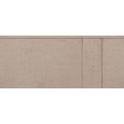 Papier peint découpé préencollé, soubassement, boiserie murale, béton beige, raccordable, 83 cm X 195 cm
