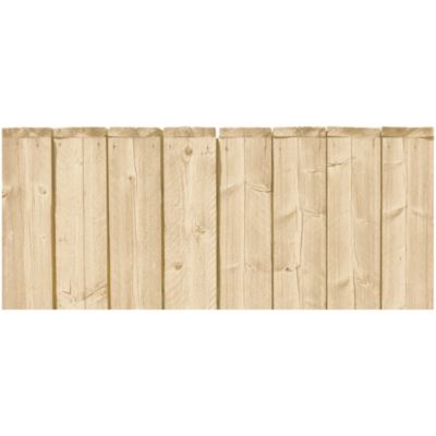 Papier peint découpé préencollé, soubassement, planches de bois de sapin, imitation bois, beige, raccordable, 83 cm X 195 cm