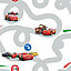 Papier peint duplex Decofun Cars racetrack