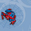 Papier peint duplex Decofun Spiderman bleu
