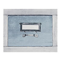 Papier peint duplex Fresco tiroirs bleu