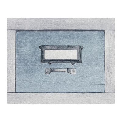Papier peint duplex Fresco tiroirs bleu