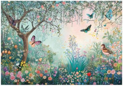 Papier Peint Enfant Foret Animaux Intissé 400x280 cm - Colle Inclus - Moderne XXL Papier Peint por Enfant