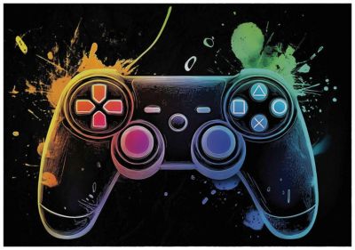 Papier Peint Enfant Gaming Panoramique Intissé 250x175 cm - Colle Inclus - Moderne XXL Papier Peint por Enfant