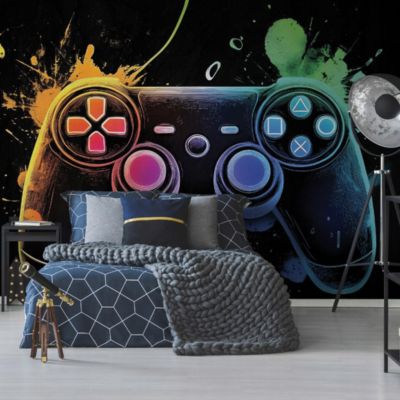 Papier Peint Enfant Gaming Panoramique Intissé 250x175 cm - Colle Inclus - Moderne XXL Papier Peint por Enfant