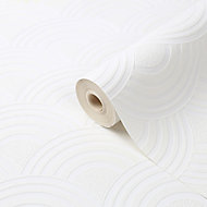 Papier peint expansé vinyle sur intissé Mubala Artdeco GoodHome blanc