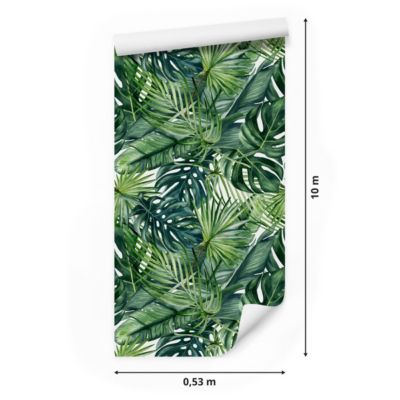 Papier Peint FEUILLES Aquarelle Nature Pour La Chambre