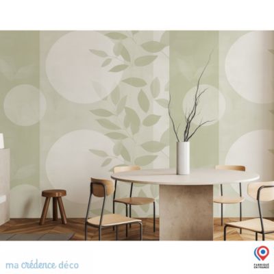 Papier peint Feuilles et géométrie 2 - Intissé - 200 cm - 280 cm - MaCrédenceDéco