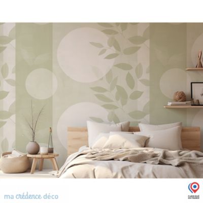Papier peint Feuilles et géométrie 2 - Intissé - 200 cm - 280 cm - MaCrédenceDéco