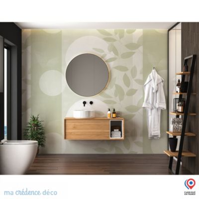 Papier peint Feuilles et géométrie 2 - Intissé - 200 cm - 280 cm - MaCrédenceDéco