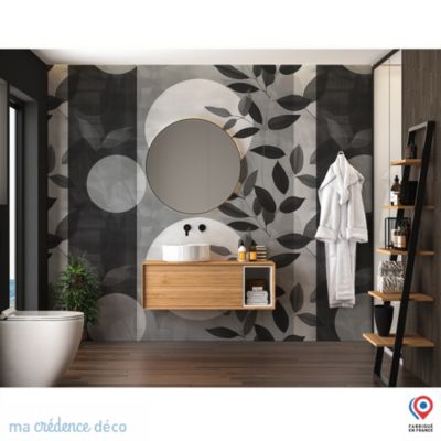 Papier peint Feuilles et géométrie 2 - Intissé - 200 cm - 280 cm - MaCrédenceDéco