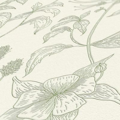 Papier peint Fleur Vert Casual Living A.S. Création