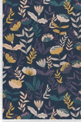 Papier peint Fleur Violet Melody Lutèce