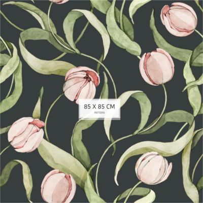 Papier peint floral et végétal avec tulipes - 340x260 cm (l x h)