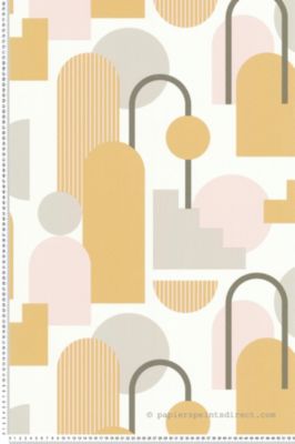 Papier peint Géométrique Jaune Arty de Lutèce Lutèce