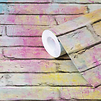 Papier peint imitation brique vinyle sur intissé GoodHome Lokta multicolore