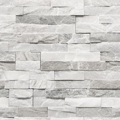 Papier peint imitation brique vinyle sur intissé Jori GoodHome blanc