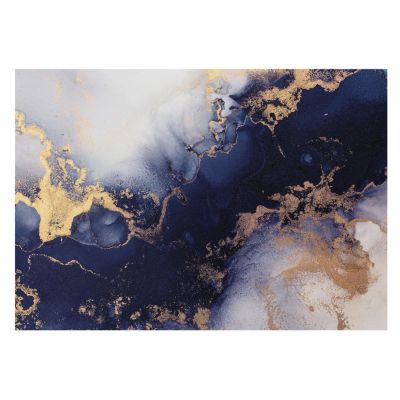 Papier Peint Industriel Tulup 312x219 cm Vagues bleu marine Pour Le Salon, Bureau, Chambre
