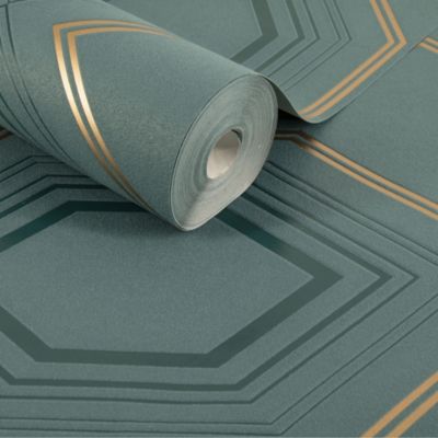 Papier peint intissé art déco géométrie 3D WOW