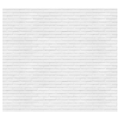 Papier peint intissé briques blanches LOFT BLANC 300 x 270 cm (LxH) - Tapisserie panoramique Made in France par Scenolia