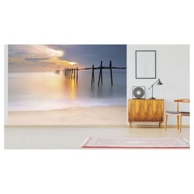Papier peint intissé COUCHER DE SOLEIL 400 x 270 cm (LxH) - Tapisserie murale panoramique XXL, Made in France par Scenolia