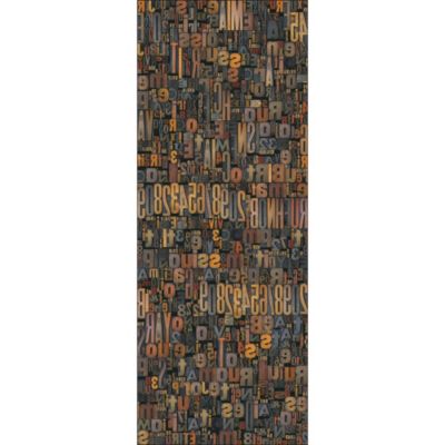 Papier peint intissé décoratif unique - Imprimerie industrielle - 96 cm X 250 cm - Lettres d'effet