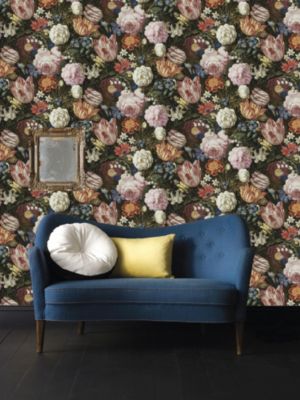 Papier peint intissé fleurs baroques WOW