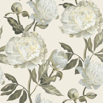 Papier peint intissé fleurs de pivoine WOW