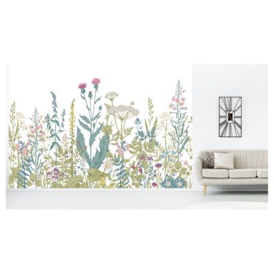 Papier peint intissé FLEURS SAUVAGES 400 x 270 cm (LxH) - Tapisserie murale panoramique XXL, Made in France par Scenolia