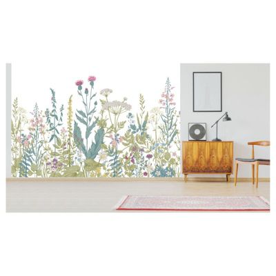 Papier peint intissé FLEURS SAUVAGES 400 x 270 cm (LxH) - Tapisserie murale panoramique XXL, Made in France par Scenolia