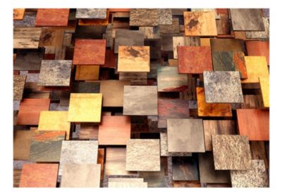 Papier peint intissé panoramique 3d et perspective copper roof 100x70 cm