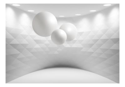 Papier peint intissé panoramique 3d et perspective geometric room 100x70 cm