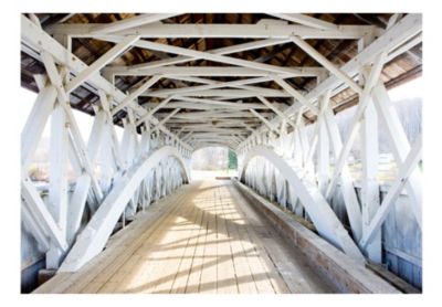 Papier peint intissé panoramique 3d et perspective old bridge 300x210 cm