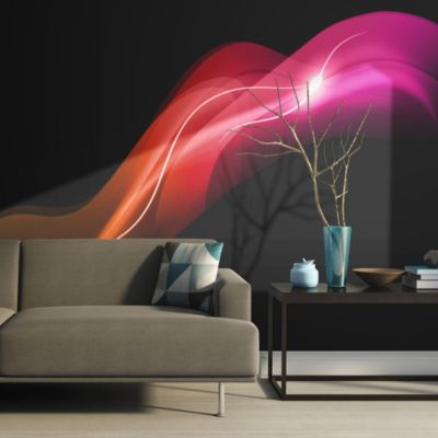 Papier peint intissé panoramique abstractions abstract colorful jellyfish 200x154 cm
