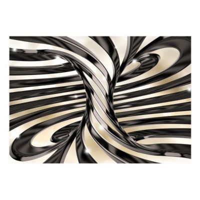 Papier peint intissé panoramique abstractions anise caramel 250x175 cm