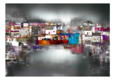 Papier peint intissé panoramique abstractions artistic landscape 100x70 cm