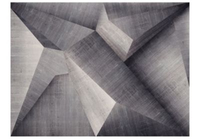 Papier peint intissé panoramique abstractions béton - illusion d'optique 400x309 cm