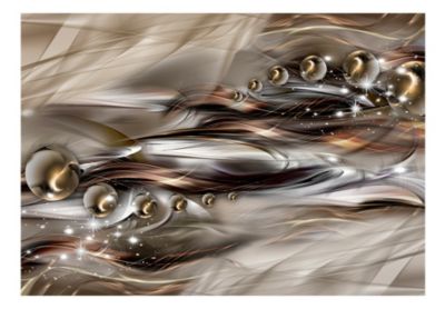 Papier peint intissé panoramique abstractions brown shoal 400x280 cm