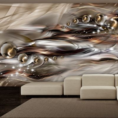 Papier peint intissé panoramique abstractions brown shoal 400x280 cm