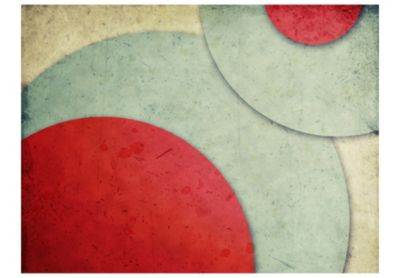 Papier peint intissé panoramique abstractions cercles - rétro 250x193 cm