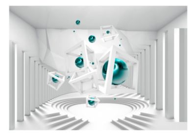 Papier peint intissé panoramique abstractions corridor of geometry 300x210 cm