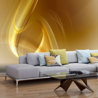 Papier peint intissé panoramique abstractions gold fractal background 350x270 cm