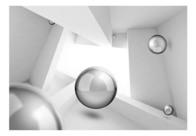 Papier peint intissé panoramique abstractions play with balls 200x140 cm
