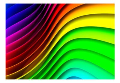 Papier peint intissé panoramique abstractions rainbow waves 1 300x210 cm
