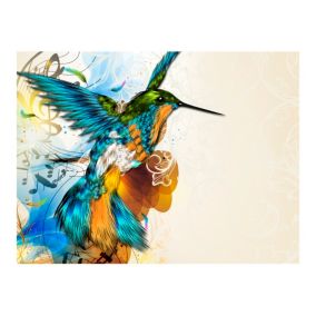 Papier peint intissé panoramique animaux marvelous bird 250x193 cm